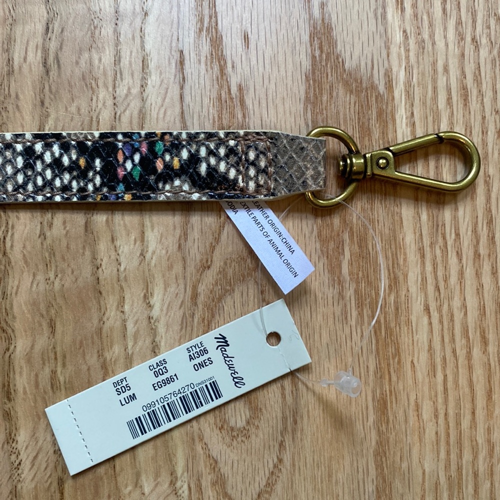 Madewell NEW crossbody purse strap multi snakeskin
